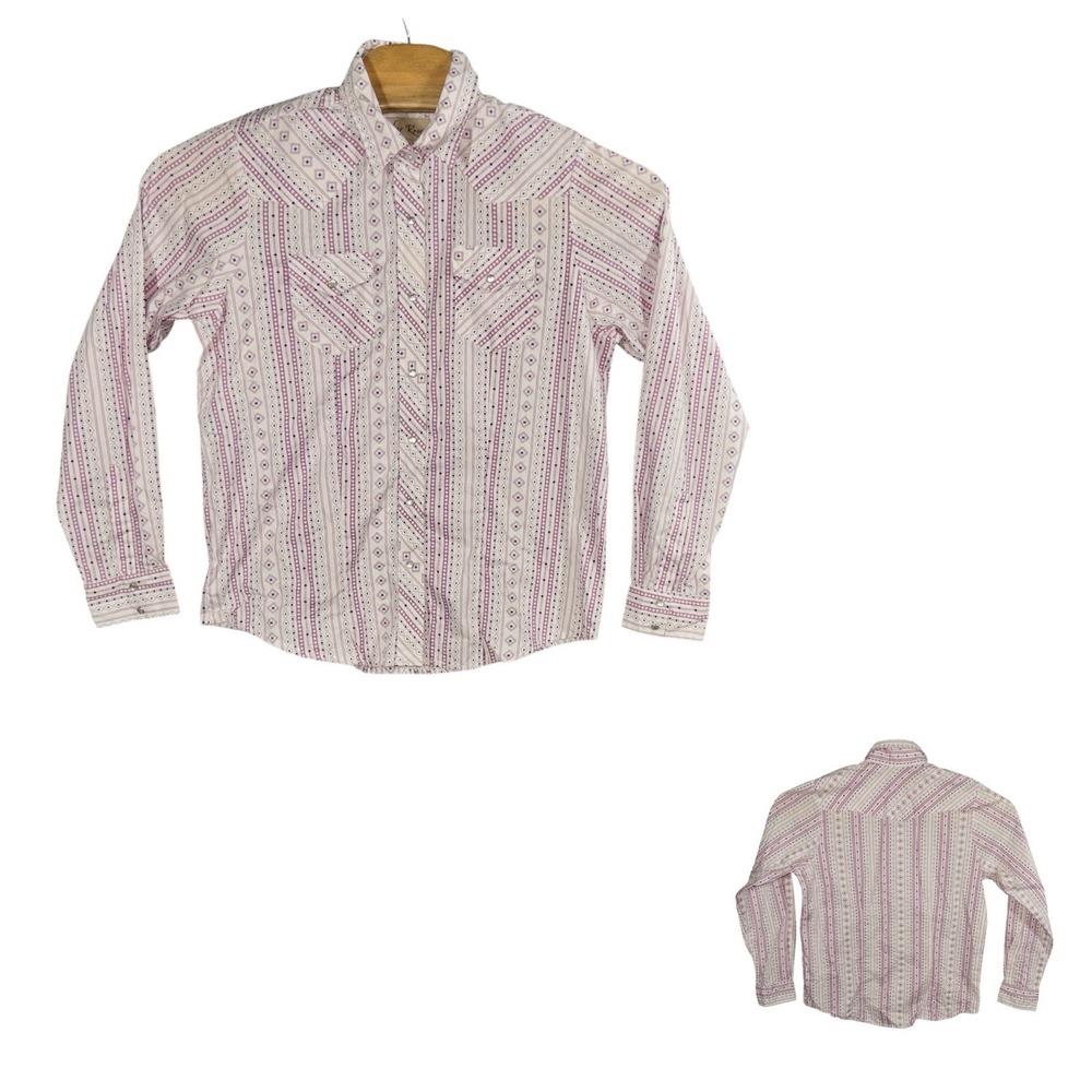 Vtg Cedar Rose Western Pearl Snap Shirt‎ Womens XL Cowgirl Rodeo Ranchwear